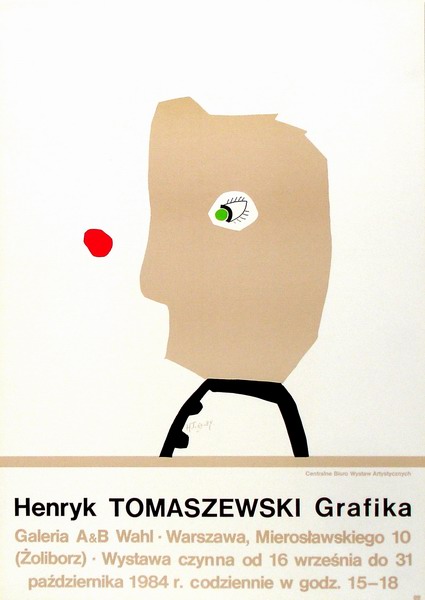 Plakat- projekt Henryk Tomaszewski, wystawa w galerii Alicji i Bożeny Wahl