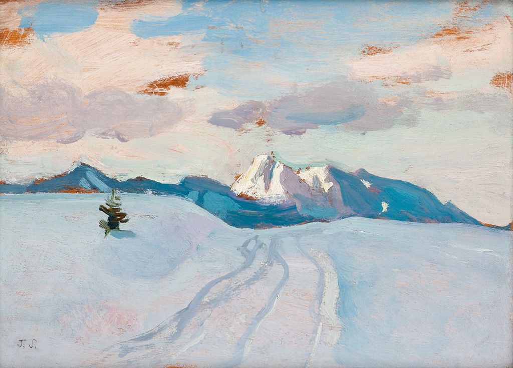 Obraz Jana Stanisławskiego przedstawiający śnieżną zimę w Zakopanem.