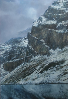 Obraz Janusza Dziurawca z widokiem gór