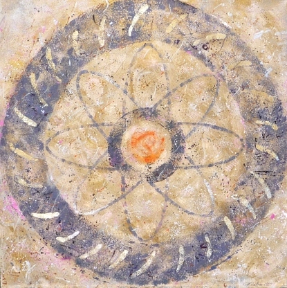 abstrakcyjny obraz Grażyny Kilanowicz o wyważonej kolorystyce