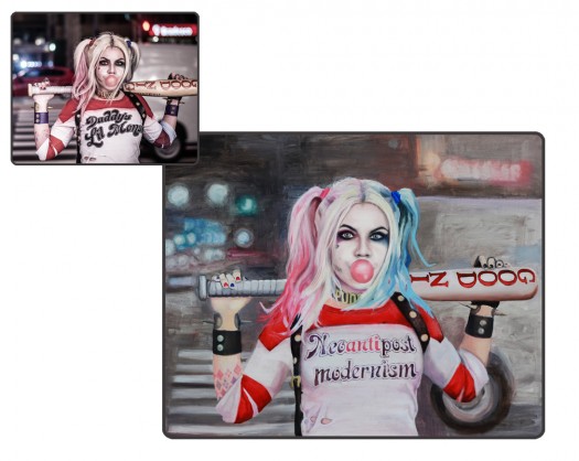 Obraz przedstawiający postać Harley Quinn