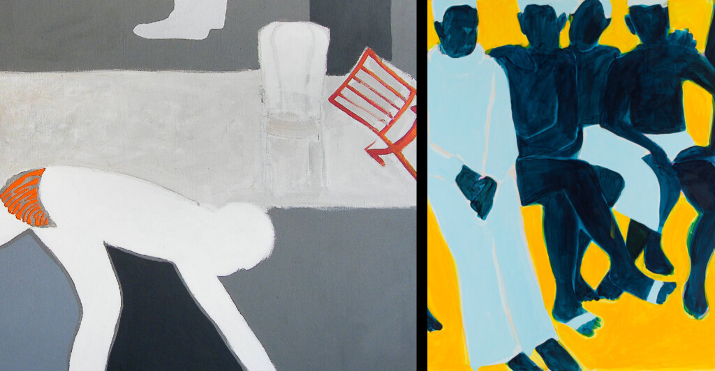 Obrazy na płótnie autorstwa Krzysztofa Musiała i Iwony Kobryń, połączone