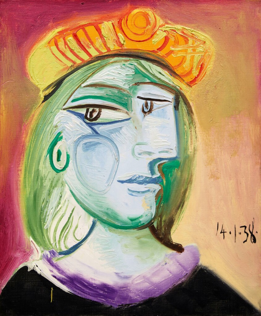 Obraz Pabla Picassa „Femme au béret rouge-orange”