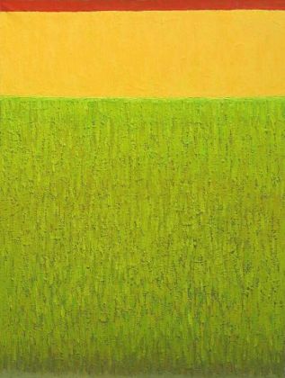 abstrakcja, pasy, czyste barwy, żywe kolory, linie, żółty, czerwony, zielony, trawa, natura