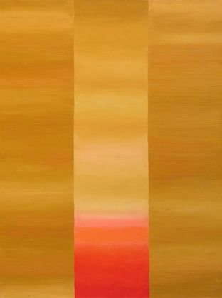 abstrakcja, pasy, czyste barwy, żywe ciepłe kolory, linie, czerwony, pomarańczowy, żółty