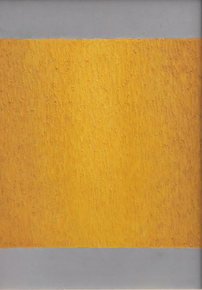 obraz abstrakcyjny, żółty, faktura, gruba warstwa farby, ślady pędzla