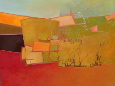 abstrakcja w ciepłej kolorystyce