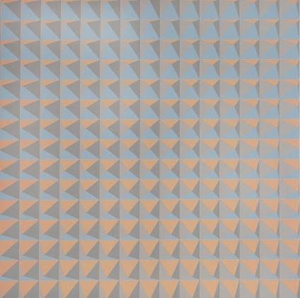 abstrakcja geometryczna, stożki w pastelowych kolorach