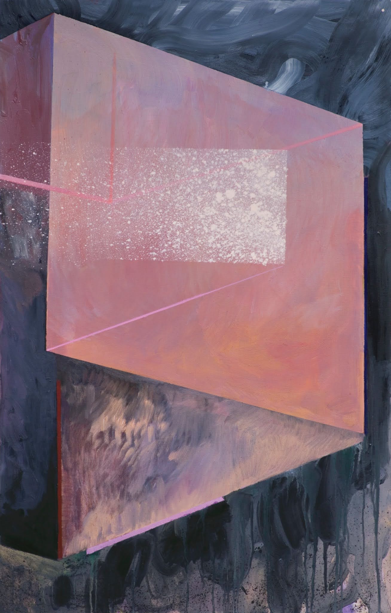 stożkowata bryła geometryczna na ciemnym tle