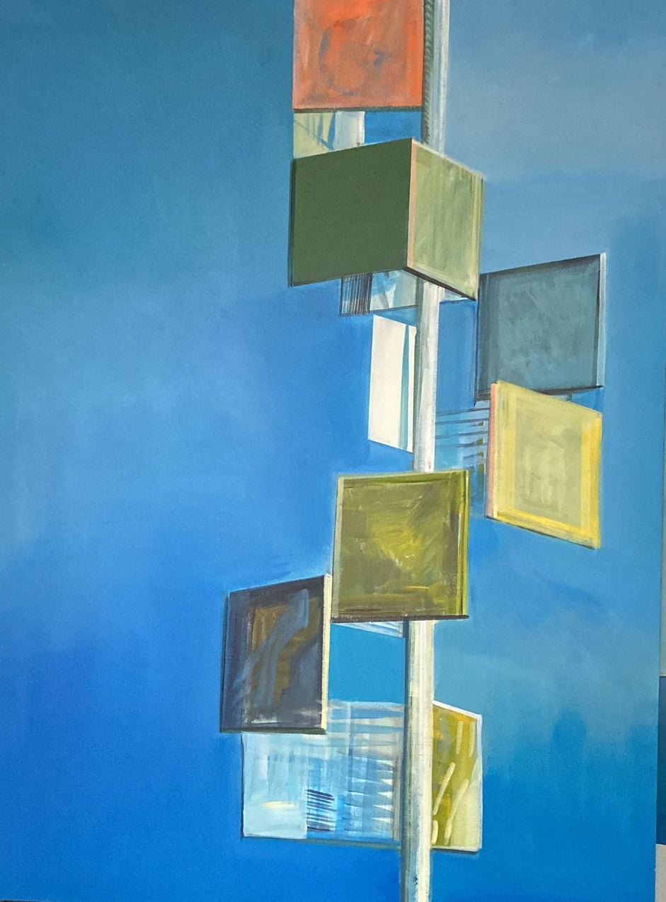 maszt, słup z bannerami