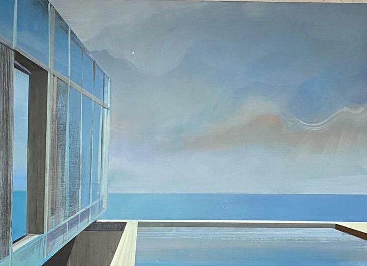 nowoczesny budynek widoczny z boku , położony nad wodą