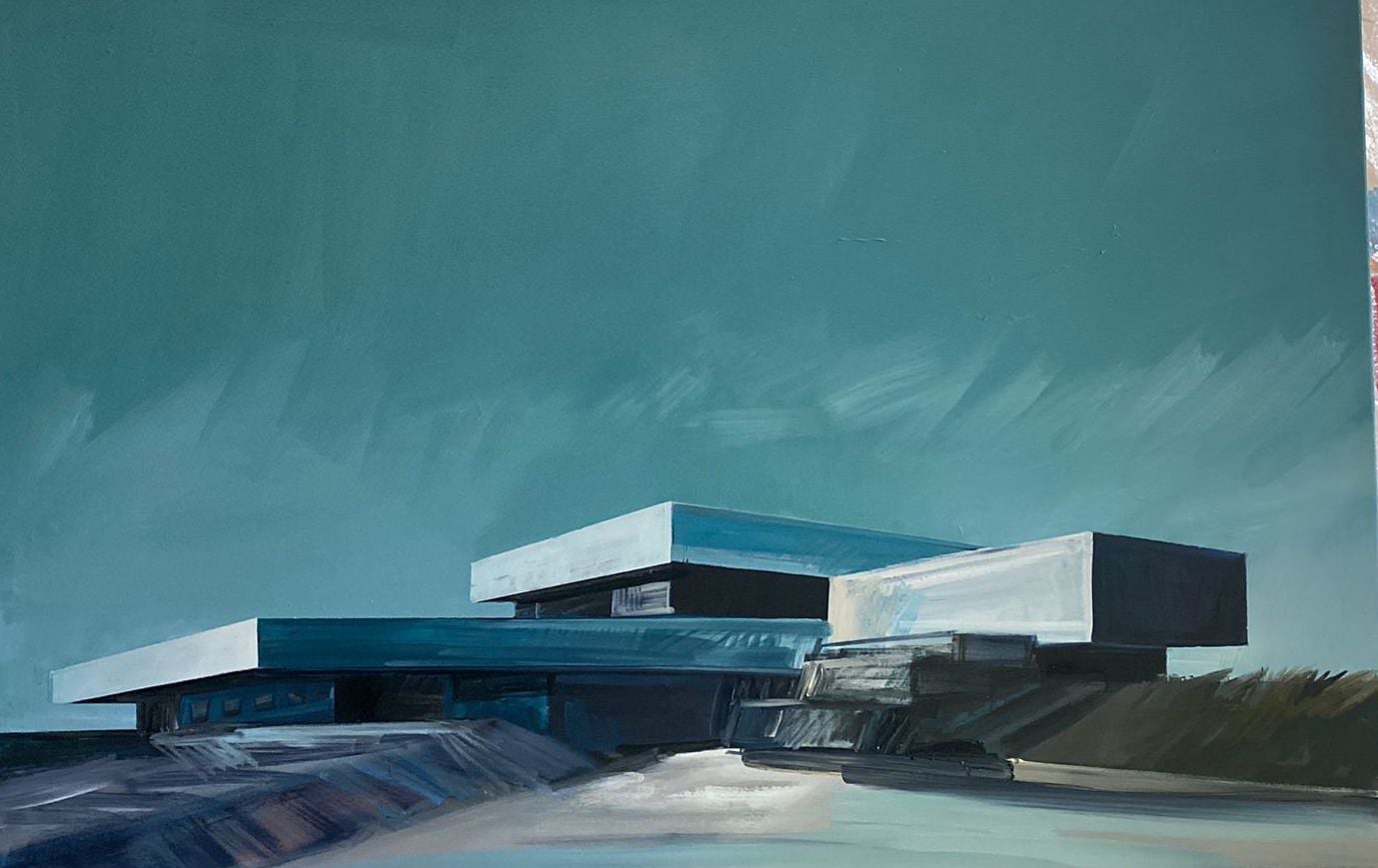 nowoczesny dom położony nad wodą