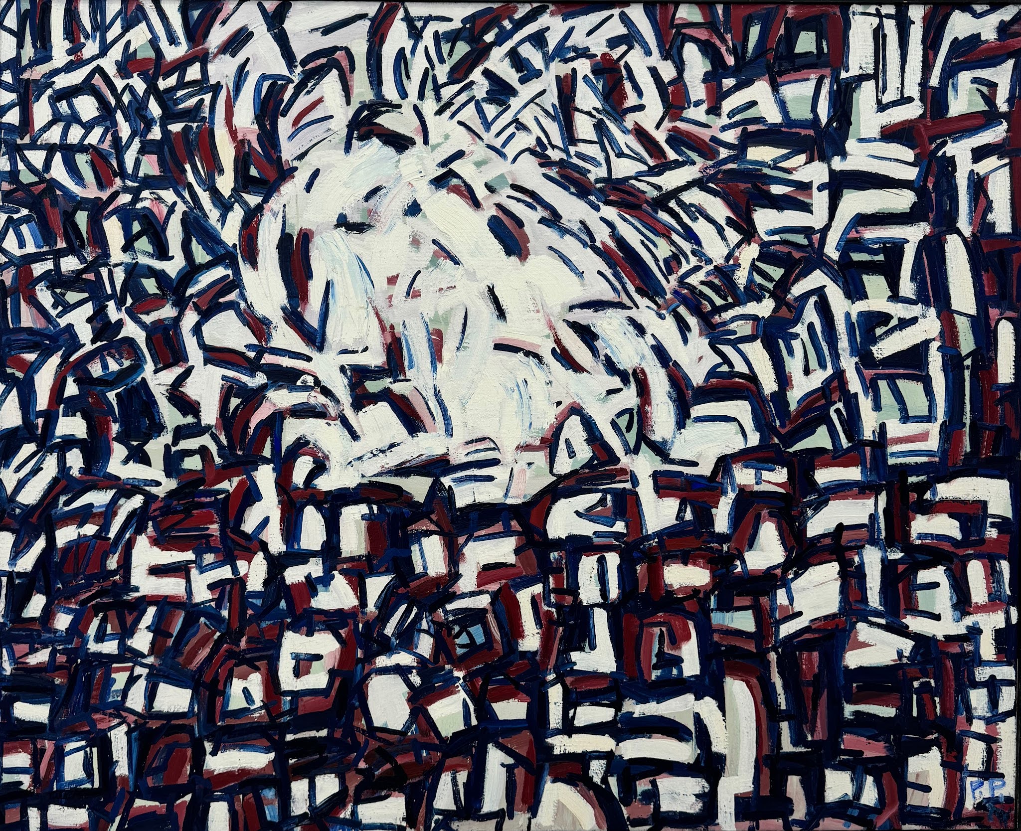 dynamiczna kompozycja w kontrastowych barwach