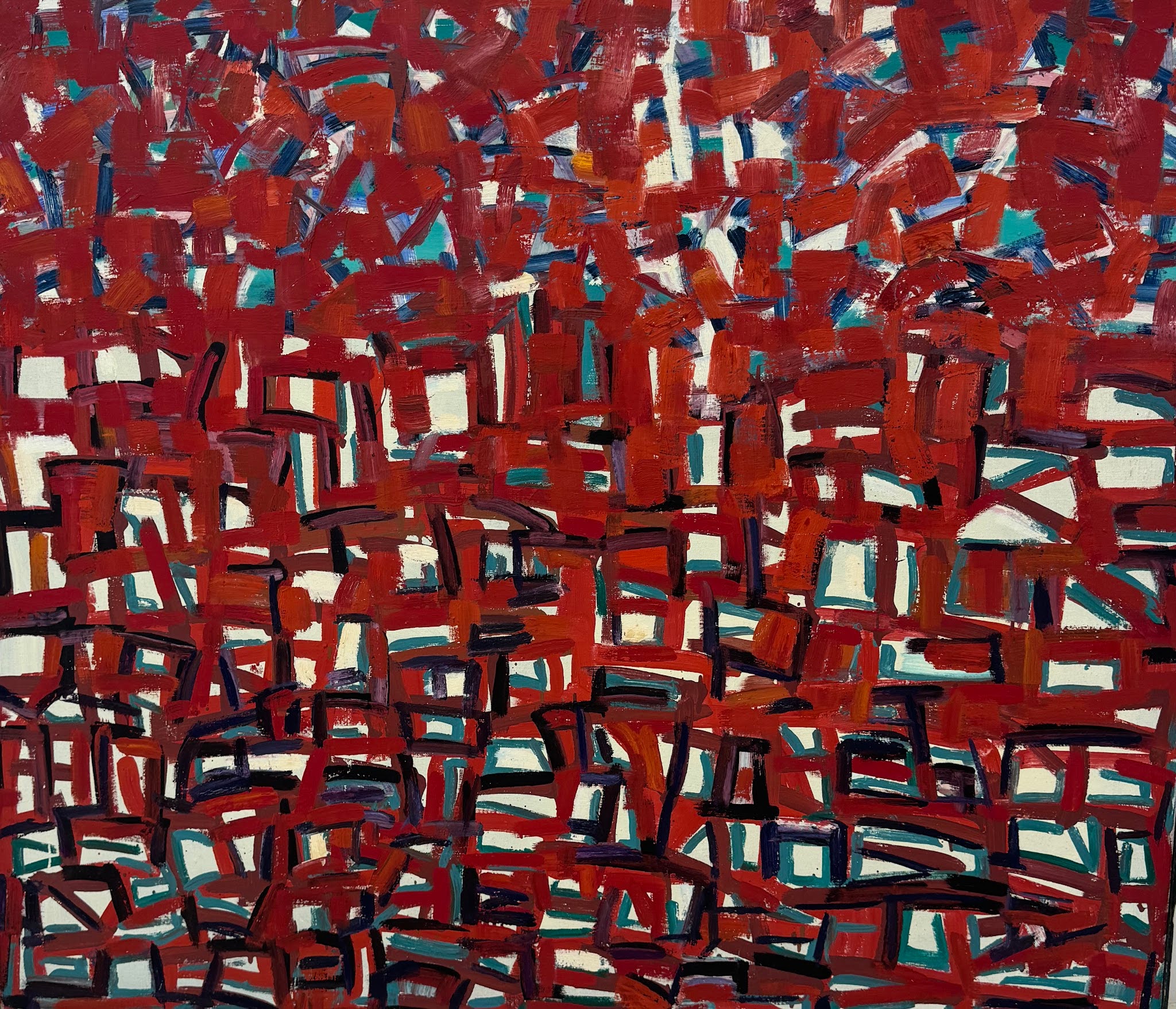 kompozycja w czerwieni i bieli