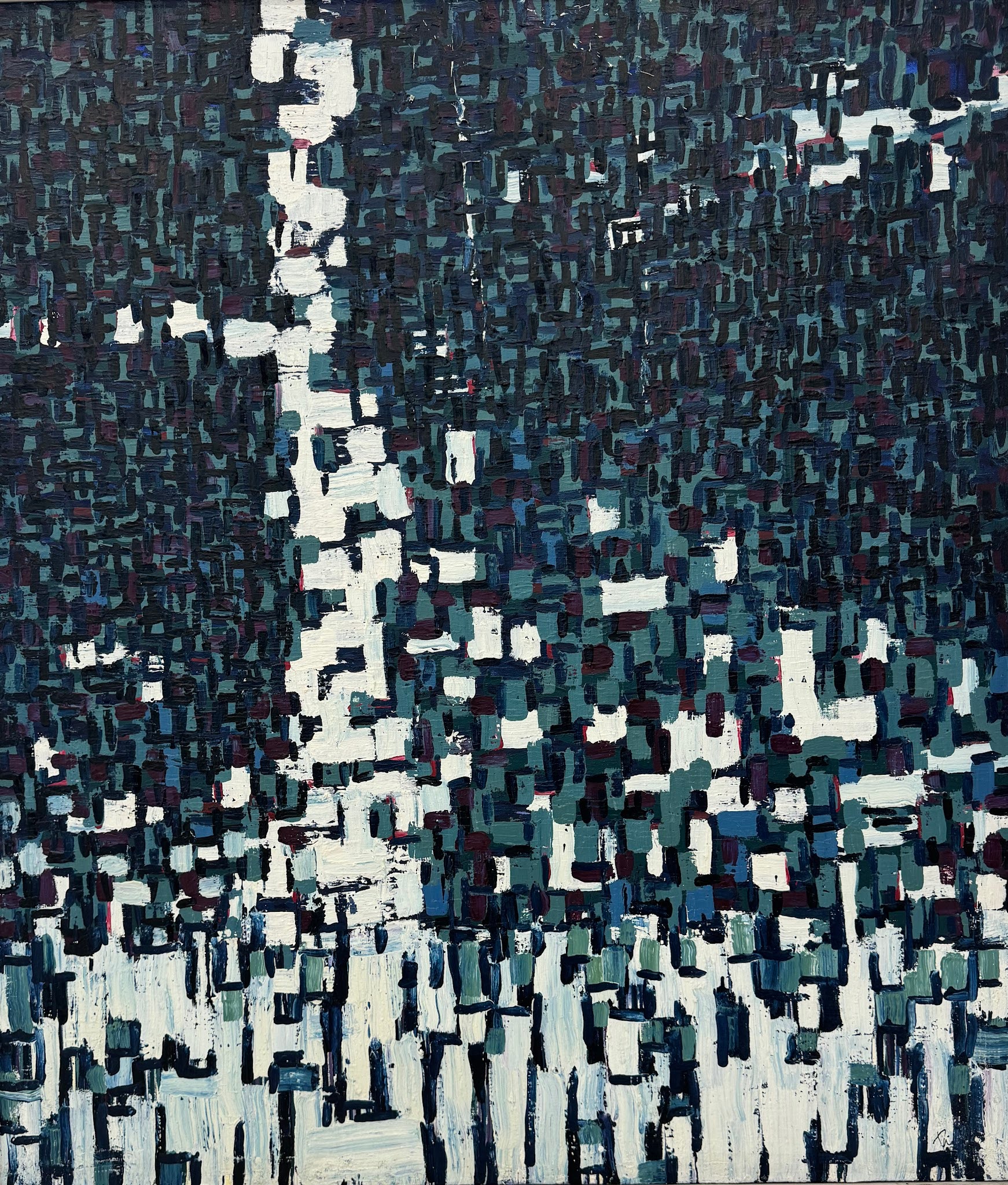 kompozycja granatowo-biała