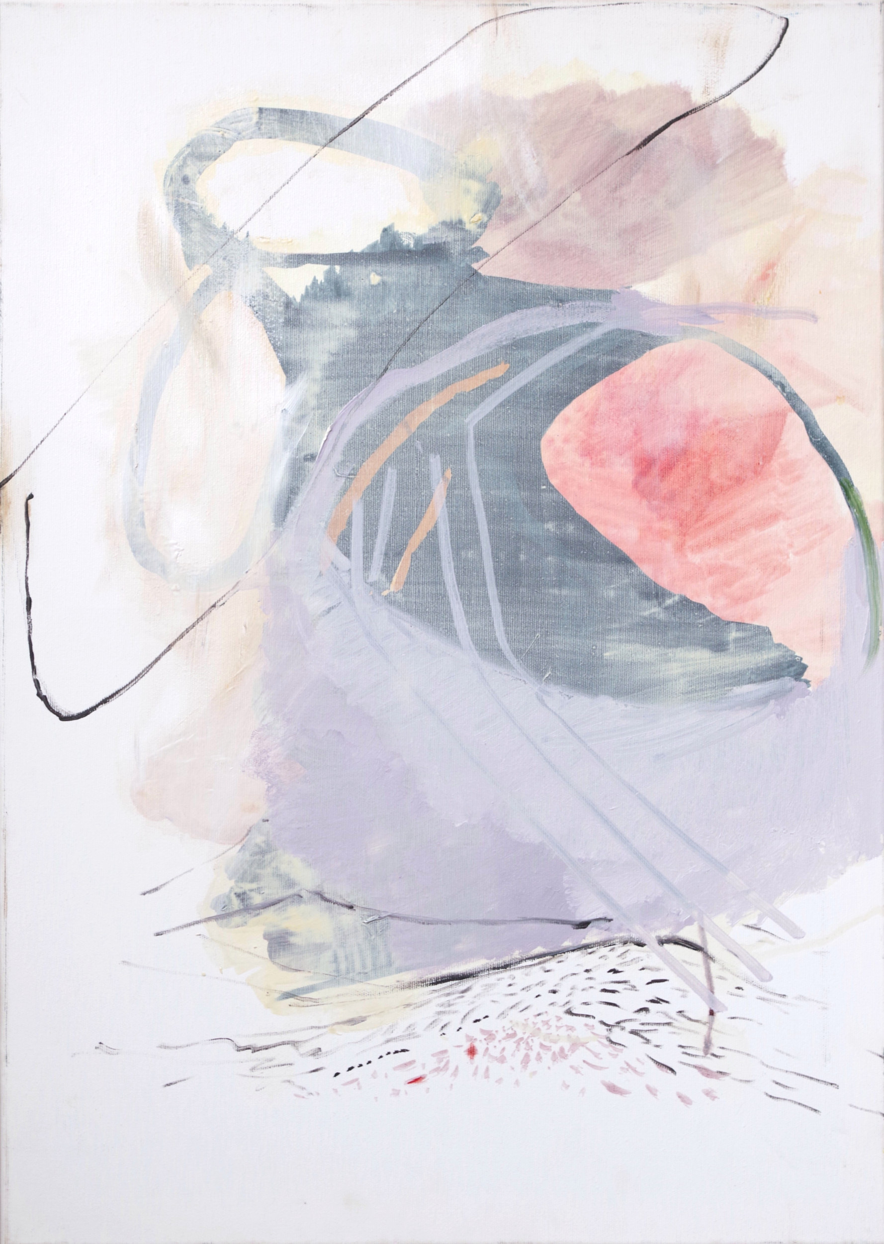 obraz akstrakcyjny, kompozycja kolorów, biel, róż, biały, różowy, szary