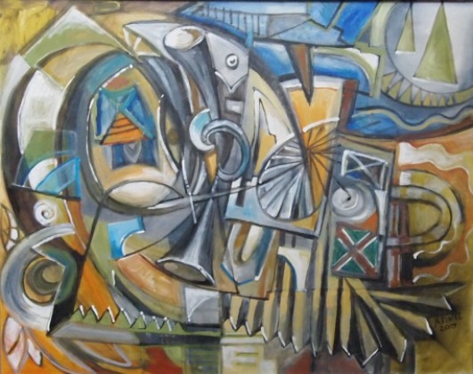 abstrakcja, kubizm, kompozycja kolorów, dynamizm, geometryczne kształty, dynamiczna, kolor,