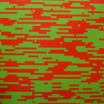 abstrakcja czerwony zielony