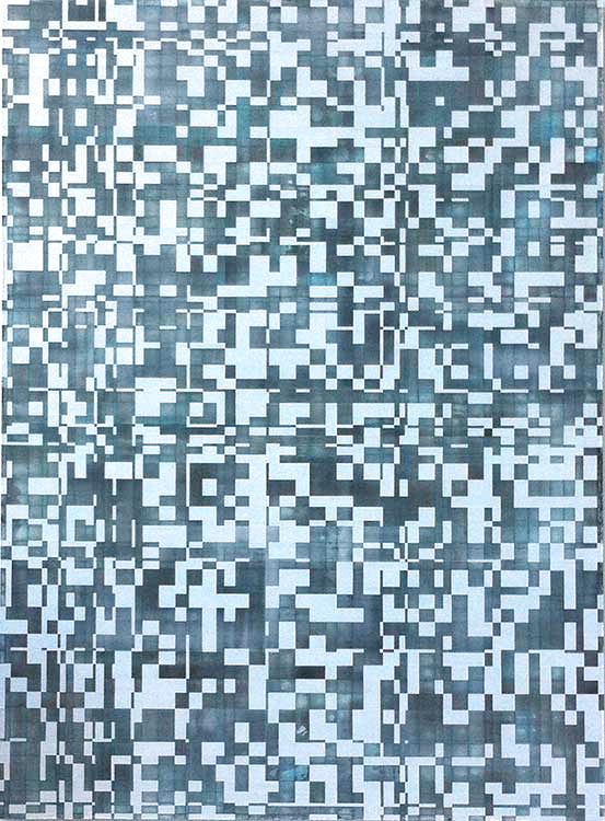 geometryczny dwukolorowy szaro niebieski