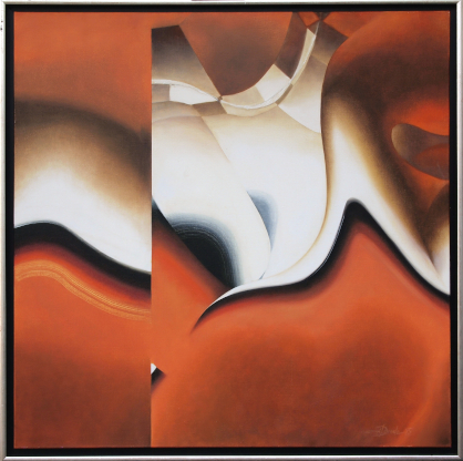 abstrakcja pomarańczowa