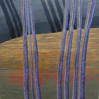 abstrakcja z 7 sprężynami w ciepłej i zimnej kolorystyce