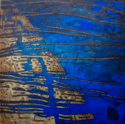 abstrakcja ciemnoniebieski