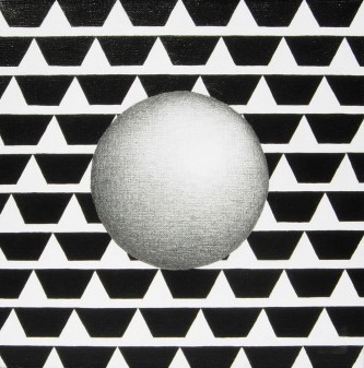 abstrakcja geometryczna , obraz bialo-czarny