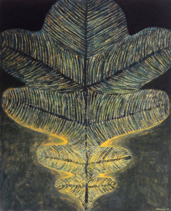 liść, figuratywne malarstwo