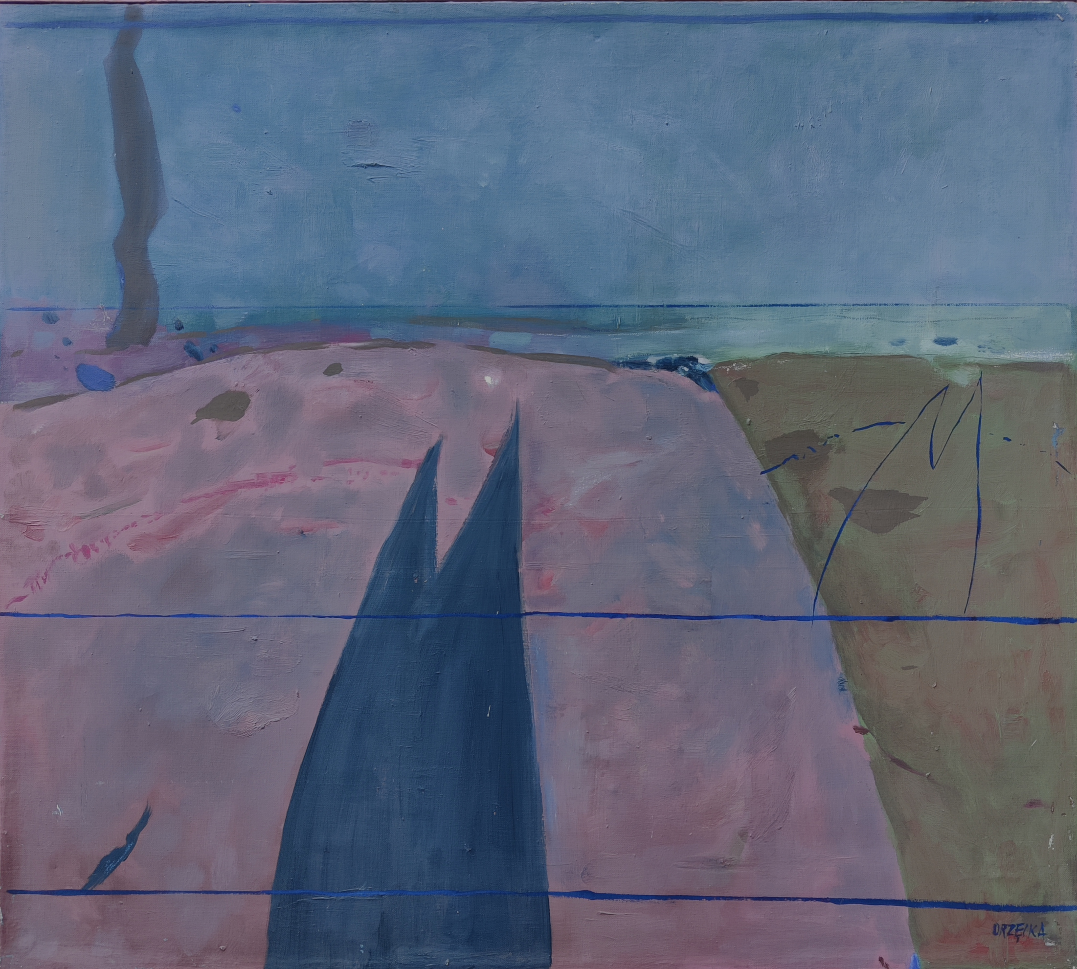 pejzaż, droga po horyzont