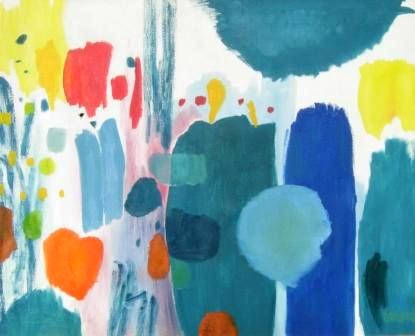 kwiaty, żywe kolory, , w stylu Dominika