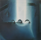 abstrakcja niebiesko-biała