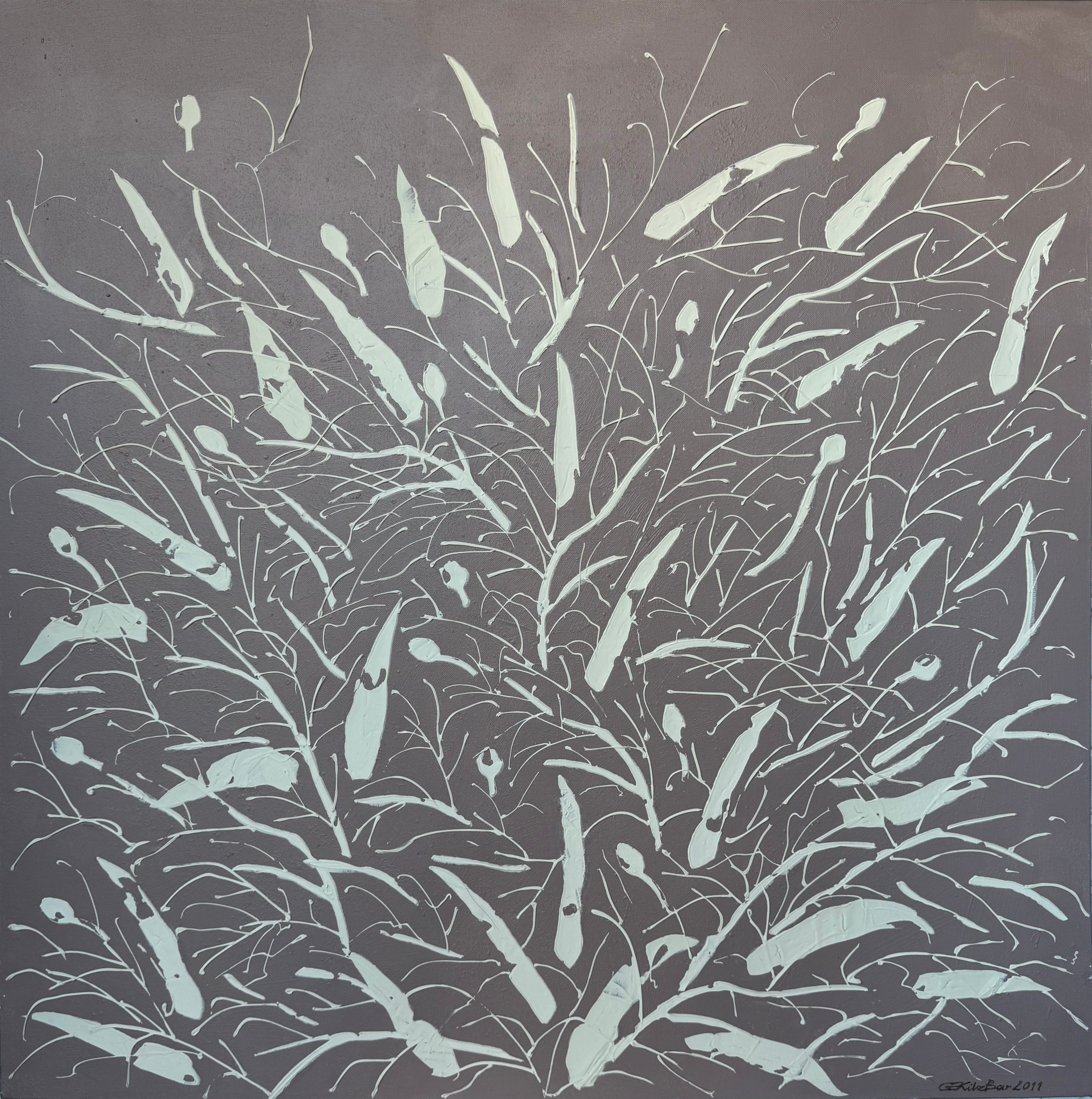 kwiaty, malarstwo , kolorystyka biało-beżowa