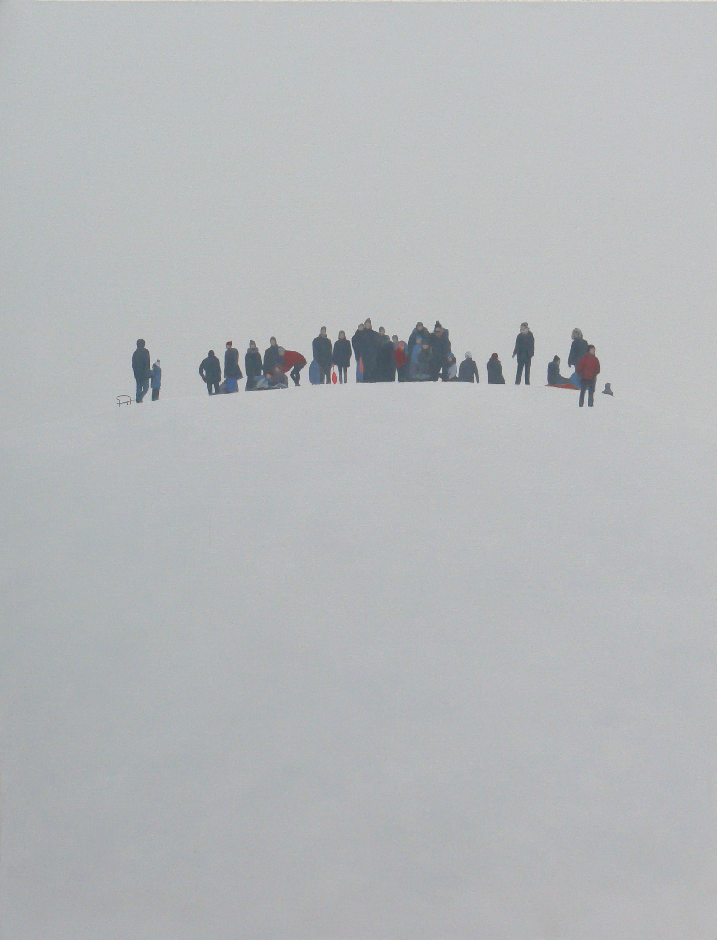 grupa ludzi na śniegu