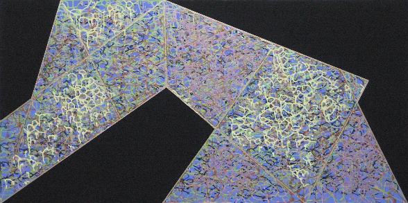 figura geometryczna na czarnym tle, proste linie, abstrakcja, detaliczny wzór