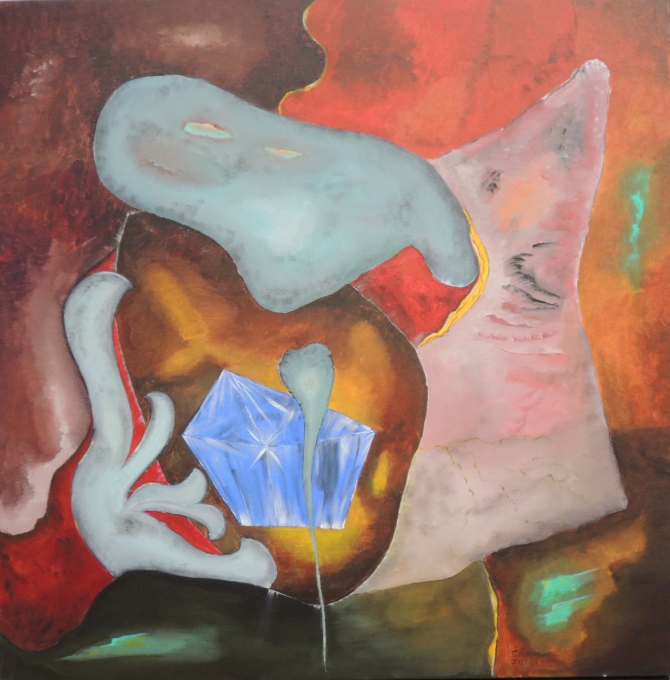 diament w otoczeniu niezidentyfikowanych form