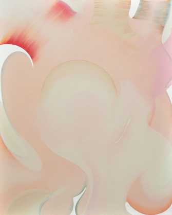 abstrakcja w blado różowym kolorze, obłe kształty