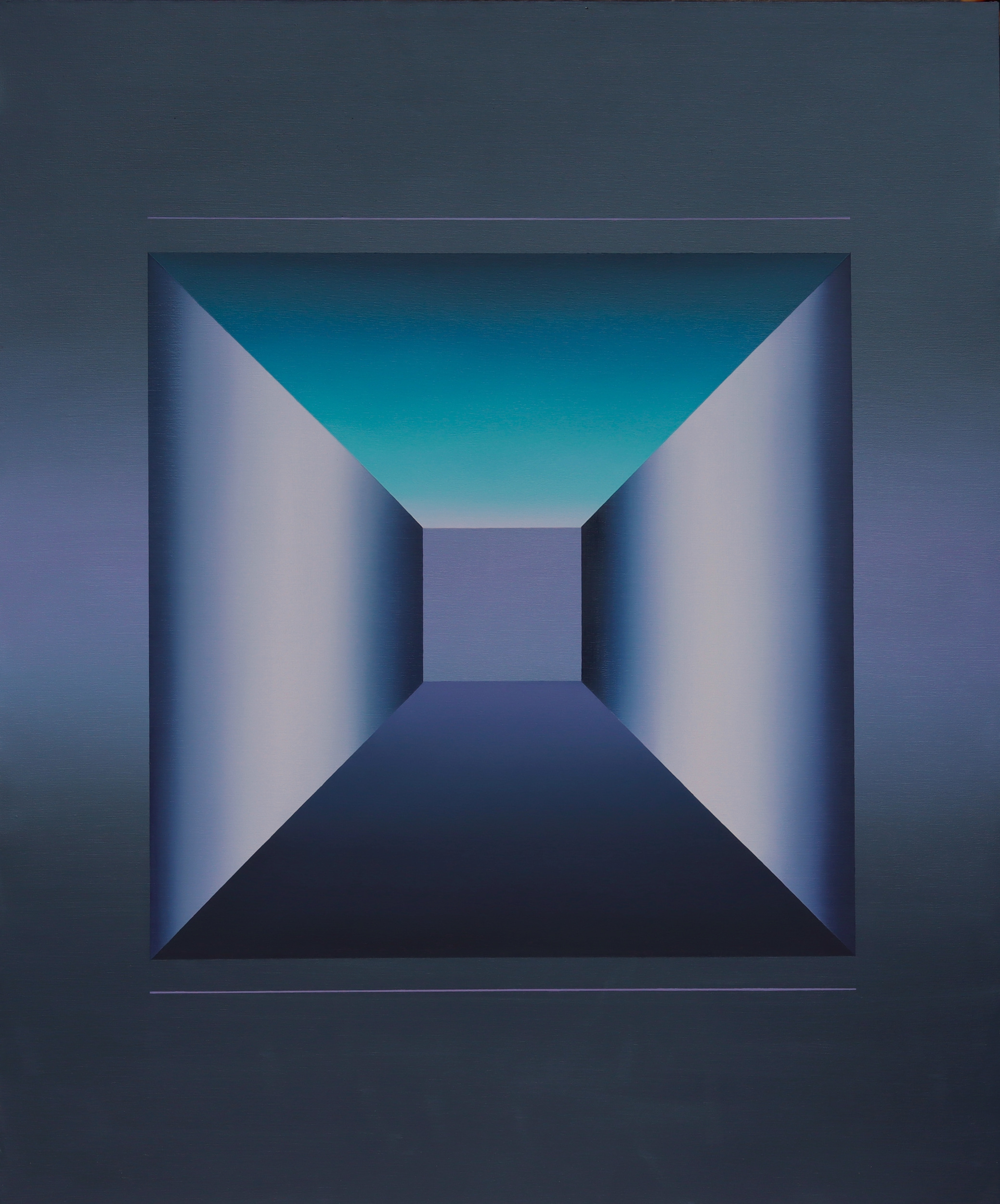 Nowoczesna abstrakcja geometryczna w orientacji pionowej z gradientami kolorów.