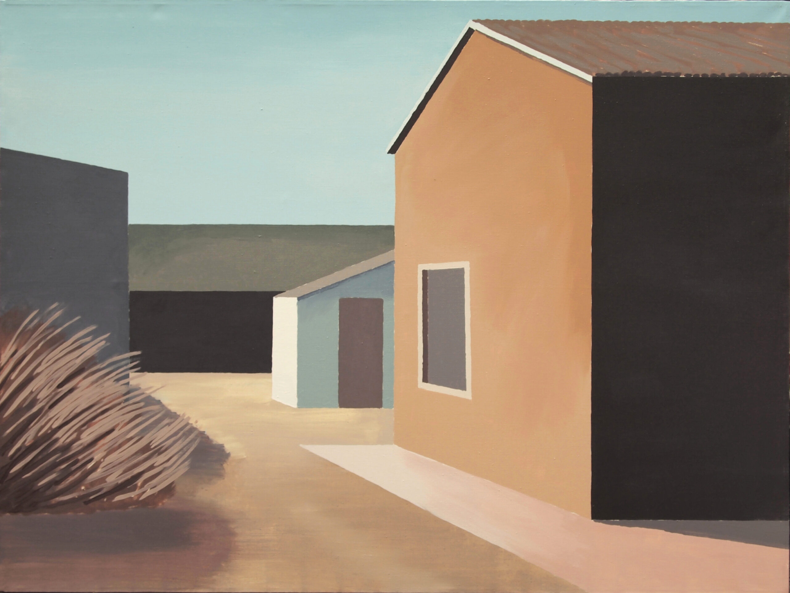 architektura, domy, zima, budynki, minimalizm, stonowane kolory, jasne ciepłe barwy, geometria, proste kształty, pomarańczowy, beżowy